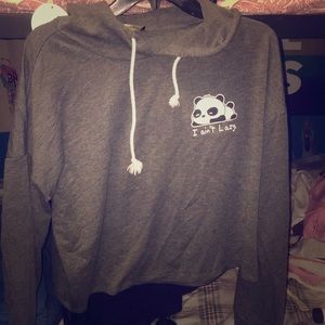 Panda crop top sweatshirt